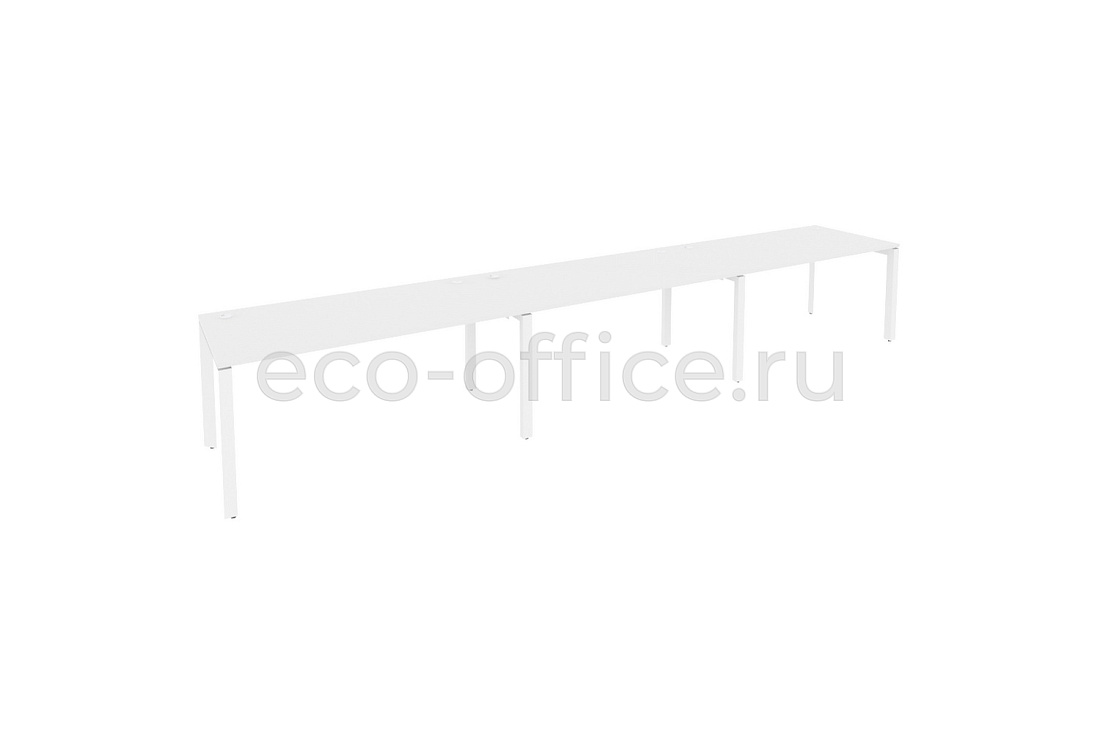 Рабочая станция на П-образном м/к ONIX O.MP-RS-3.4.8 Белый Бриллиант / Белый металл  купить в Москве