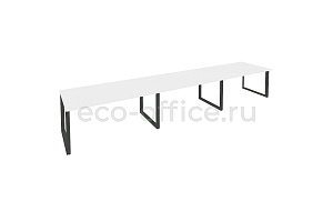Стол переговорный (3 столешницы) ONIX O.MO-PRG-3.4 Белый Бриллиант / Антрацит металл фото