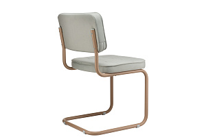 Конференц-кресло ECO-CHAIR COLOMBO Comfort CLM-05 Серый велюр / Капучино металл фото