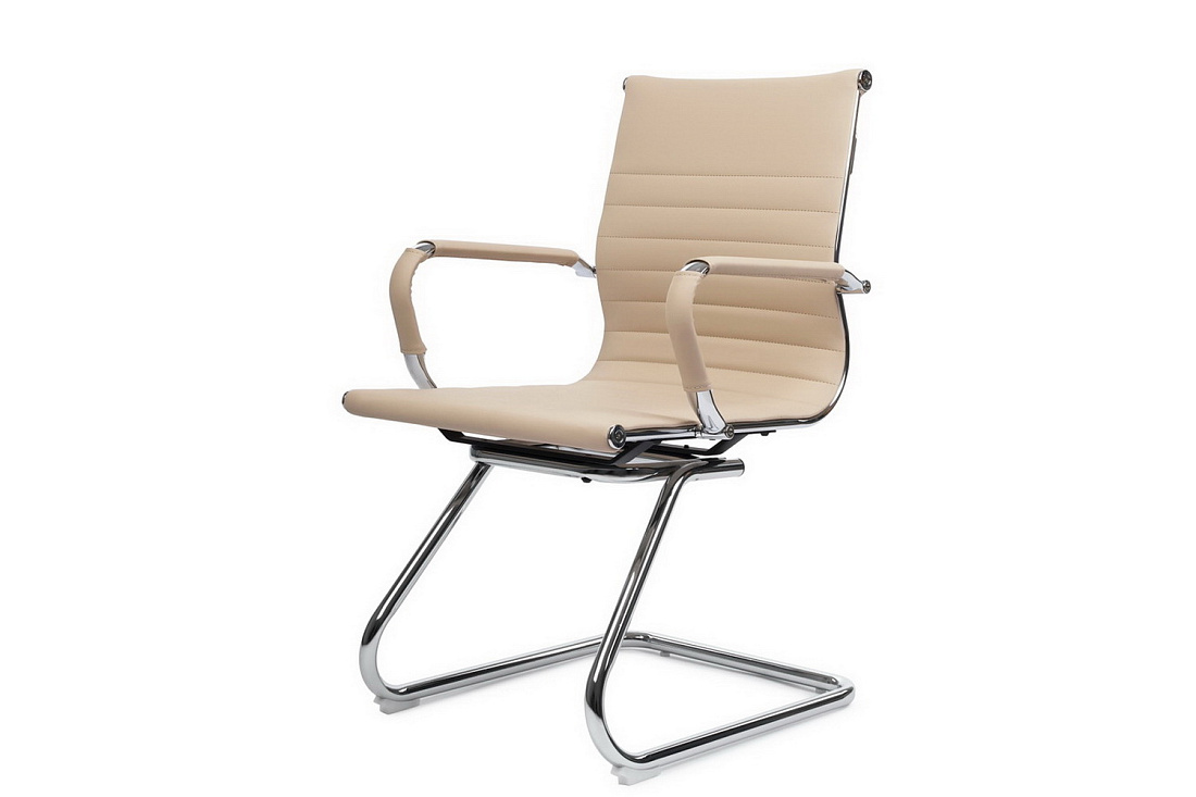 Конференц-кресло RV Chair HUGO 6002-3EC Бежевая экокожа  стоимость