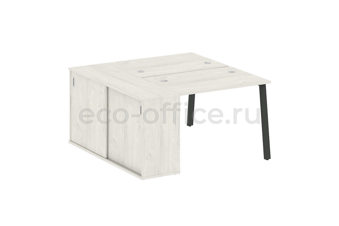 Рабочая станция с опорным шкафом-купе METAL SYSTEM STYLE БА.РС-СШК-1.1 Дуб Наварра / Антрацит металл   стоимость