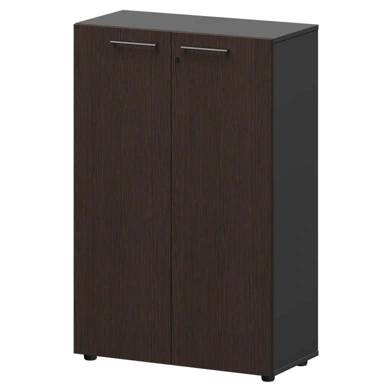 шкаф средний закрытый protech смш38f дуб венге/графит фото