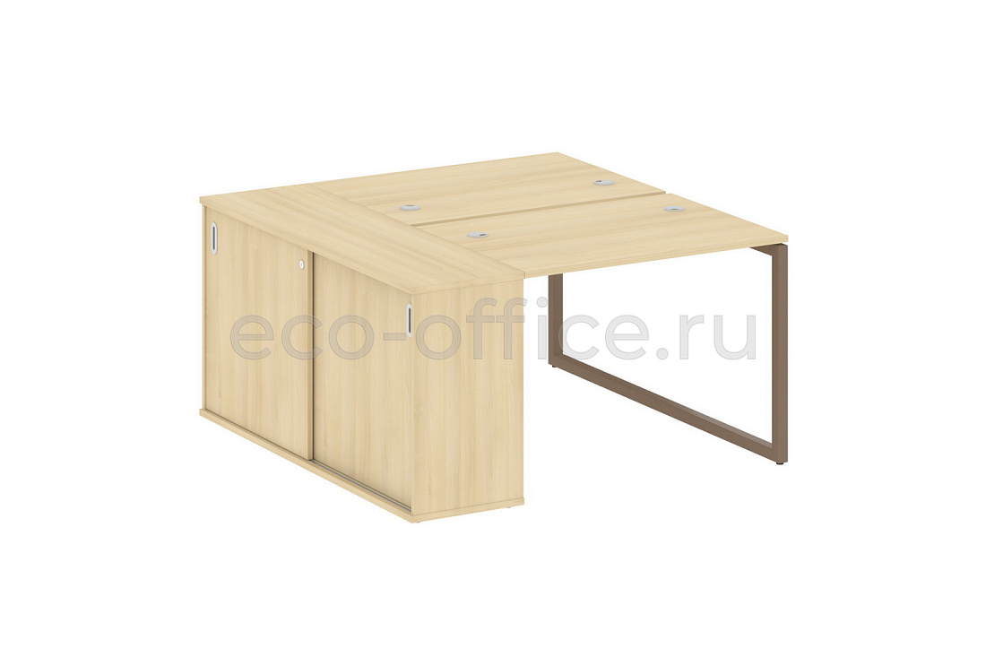 Рабочая станция с опорным шкафом-купе METAL SYSTEM QUATTRO 4x4 40БО.РС-СШК-1.1 Акация Лорка / Мокко металл  стоимость