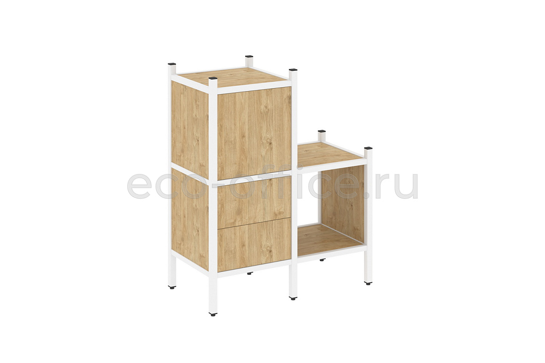 Комплект наборного стеллажа LOFT VR.L-11 Тиквуд Светлый / Белый металл  стоимость