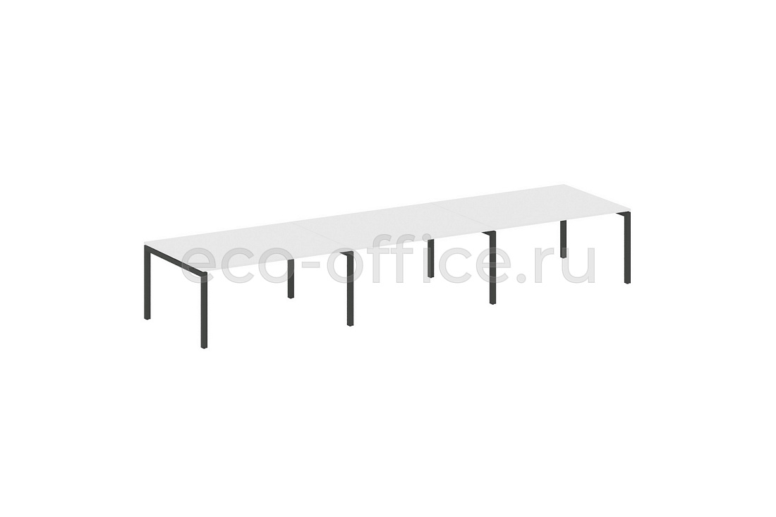 Стол переговорный (3 столешницы) METAL SYSTEM QUATTRO 5x5 50БП.ПРГ-3.4 Белый / Антрацит металл  стоимость