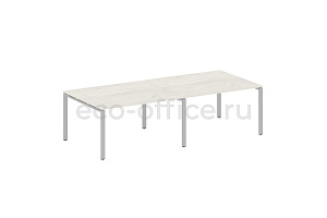Стол переговорный (2 столешницы) METAL SYSTEM STYLE БП.ПРГ-2.3 Дуб Наварра / Серый металл фото
