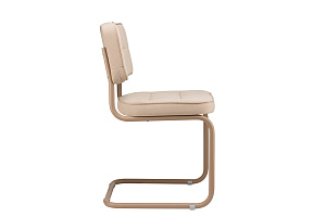 Конференц-кресло ECO-CHAIR COLOMBO Comfort CLM-05 Бежевый велюр / Капучино металл фото