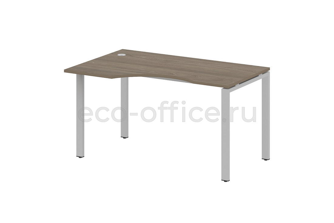 Стол криволинейный левый METAL SYSTEM STYLE БП.СА-2 (L) Вяз Благородный / Серый металл  стоимость