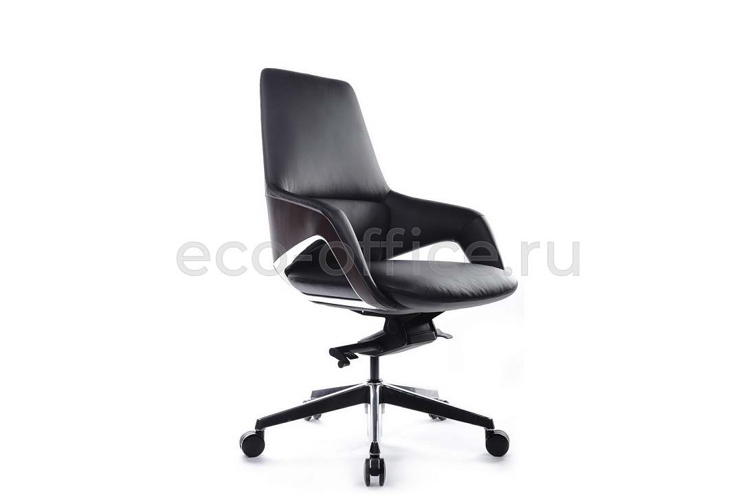 Кресло руководителя RV Design AURA-M FK005-B Чёрная кожа купить в Москве