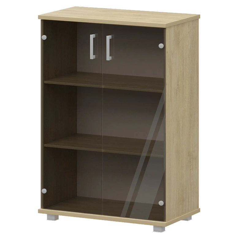 стеллаж низкий закрытый со стеклянными фасадами protech "нт-480;нт-601.2стл" баттл рок фото