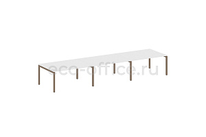 Стол переговорный (3 столешницы) METAL SYSTEM QUATTRO 5x5 50БП.ПРГ-3.4 Белый / Мокко металл фото