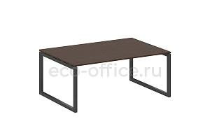 Стол переговорный (1 столешница) METAL SYSTEM QUATTRO 5x5 50БО.ПРГ-1.5 Венге Цаво / Антрацит металл фото