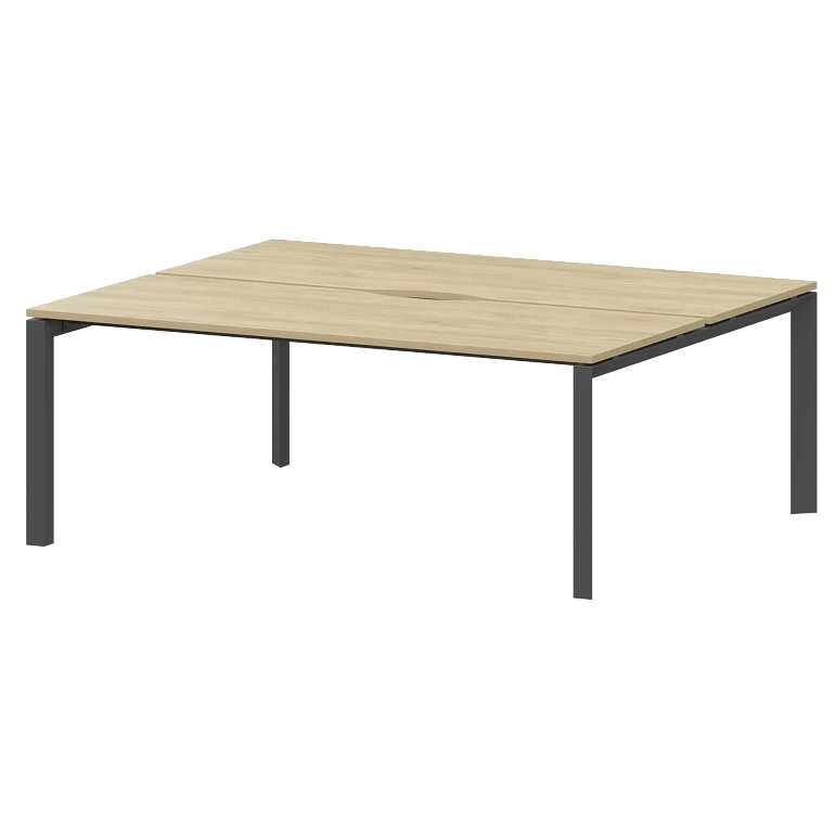 бенч двойной на 2 рабочих места на металлокаркасе protech нтмп.п.б2-200 баттл рок/антрацит фото