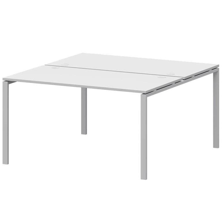 бенч двойной на 2 рабочих места protech амб-003 белый/белый фото