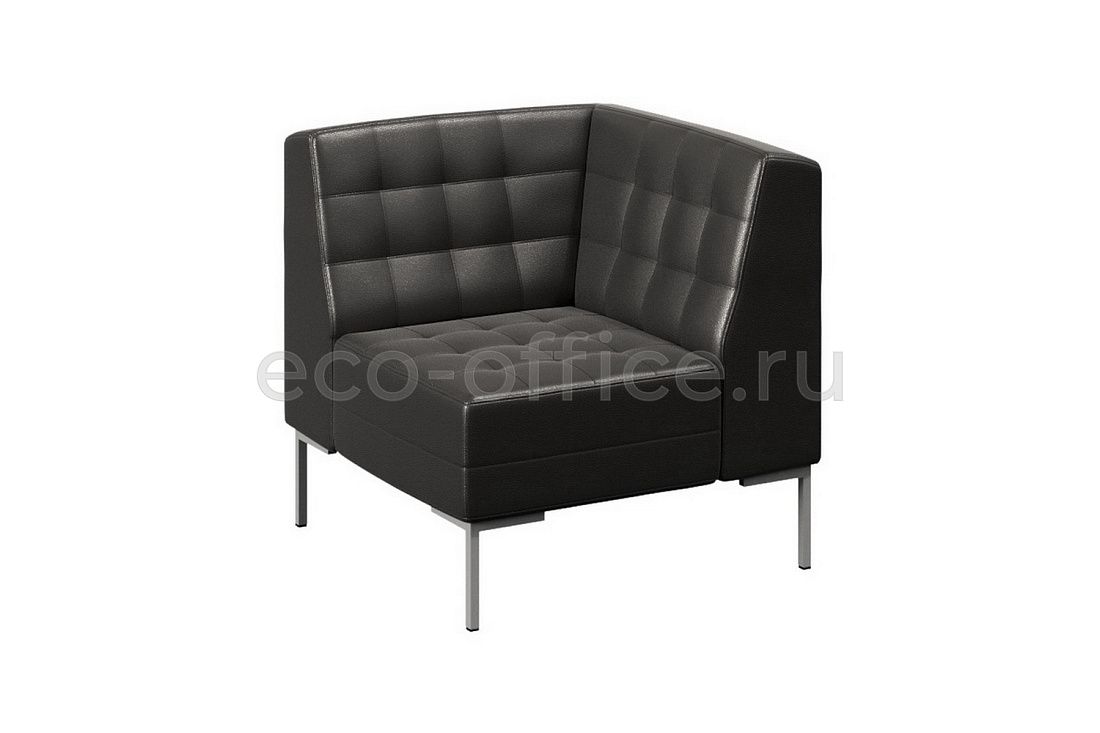 Секция угловая FOREST FR-U-01 Чёрная экокожа купить в Москве