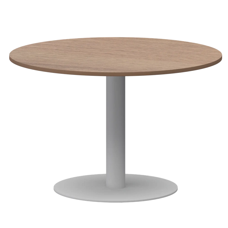 стол круглый protech ам-д120 орех/белый фото