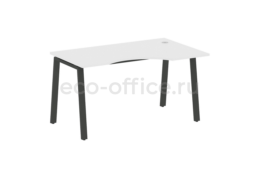 Стол криволинейный правый METAL SYSTEM STYLE БА.СА-2 (R) Белый / Антрацит металл  стоимость