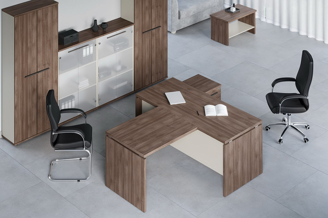 кабинет руководителя new line дуб шамони тёмный фото