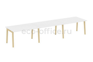 Стол переговорный (3 столешницы) ONIX WOOD OW.PRG-3.3 Белый Бриллиант / Дуб Светлый фото