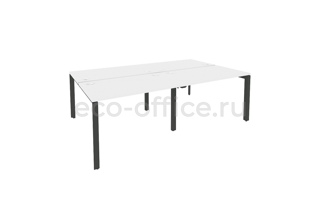 Рабочая станция на П-образном м/к ONIX O.MP-D.RS-4.2.7 Белый Бриллиант / Антрацит металл  купить в Москве