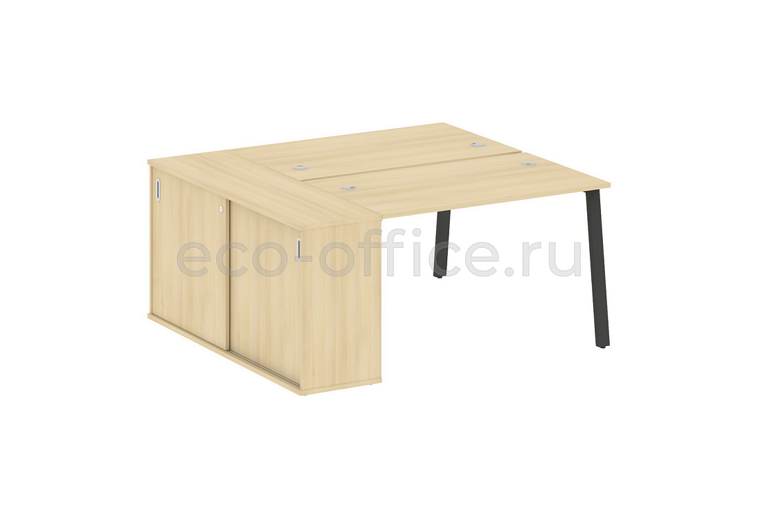Рабочая станция с опорным шкафом-купе METAL SYSTEM STYLE БА.РС-СШК-1.2 Акация Лорка / Антрацит металл  стоимость