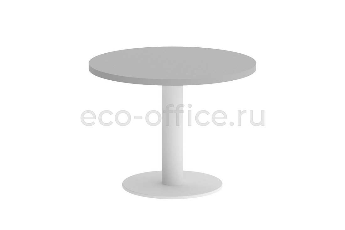 Стол журнальный круглый VR.SP-5-60.1G white Серый / Белый металл  стоимость
