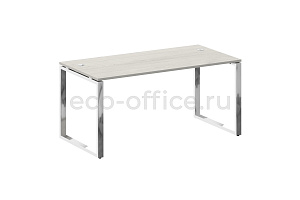 Стол рабочий руководителя METAL SYSTEM DIRECT БО.СРР-4.8 Дуб Наварра / Нержавеющая сталь фото