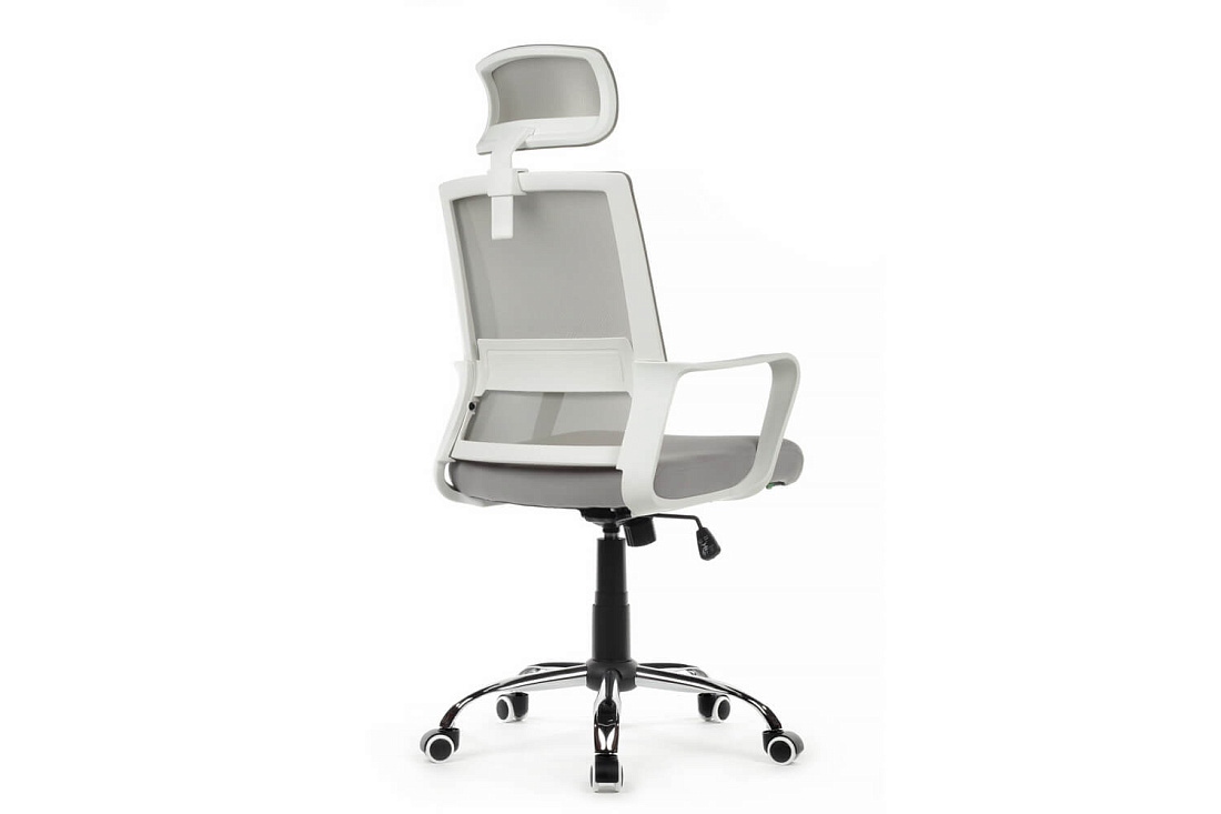 кресло rv chair mint 1029hw серая сетка / серая ткань фото