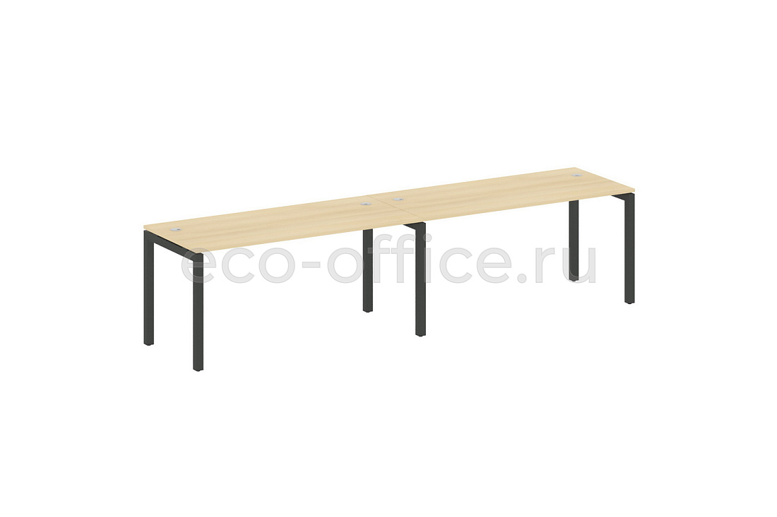 Рабочая станция на 2 рабочих места METAL SYSTEM QUATTRO 5x5 50БП.СМ-2.4 Акация Лорка / Антрацит металл  стоимость