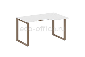 Стол криволинейный правый METAL SYSTEM STYLE БО.СА-2 (R) Белый / Мокко металл фото