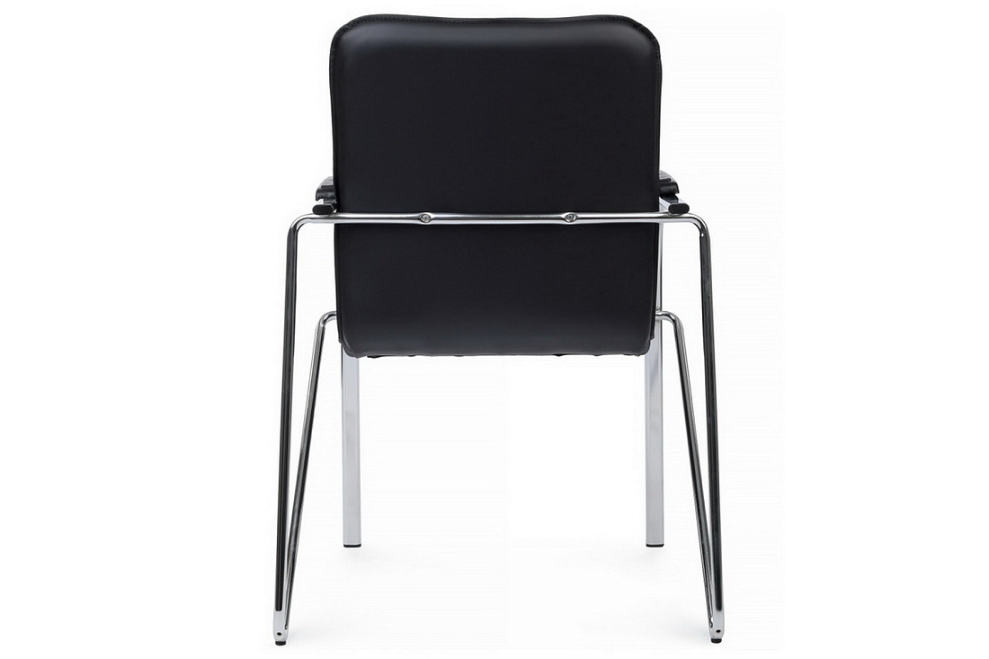 конференц-кресло rv chair самба на гальванических опорах smb-03h чёрная экокожа фото