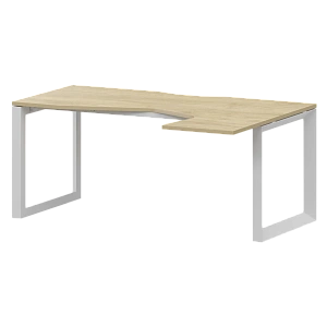 Стол эргономичный правый на металлокаркасе Protech НТМП.О-060.ПР Баттл Рок/Белый фото