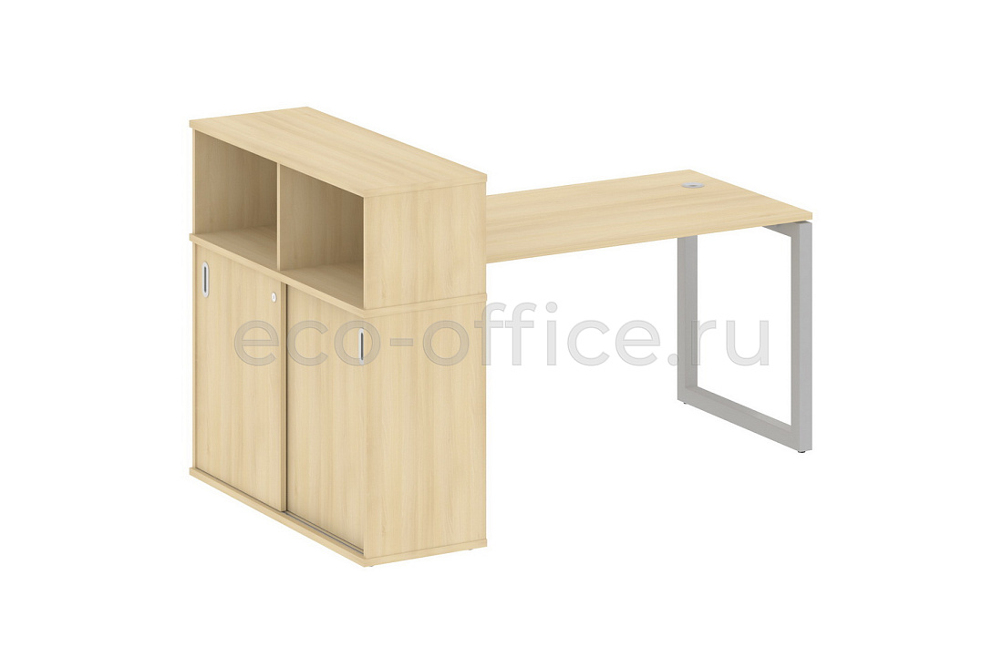 Стол письменный с опорным шкафом-купе METAL SYSTEM QUATTRO 5x5 50БО.РС-СШК-3.3 Акация Лорка / Серый металл  стоимость