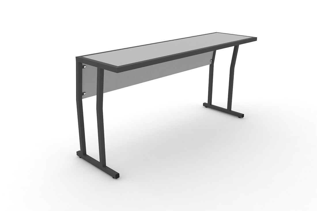 Стол учебный трехместный с царгой DESK DK-1500SP Серый / Антрацит Металл  стоимость
