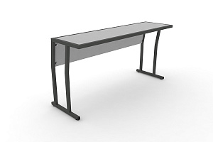 Стол учебный трёхместный с царгой DESK DK-1500SP Серый / Антрацит металл фото