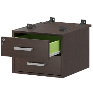 Тумба подвесная для столов на м/каркасе гл.730 мм Protech АМТ2-02Ц.73 Дуб венге фото