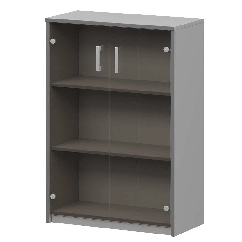 стеллаж средний с тонированным стеклом protech а-304/а-стл304тон серый фото