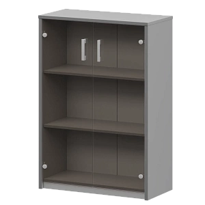 Стеллаж средний с тонированным стеклом Protech А-304/А-стл304тон Серый фото