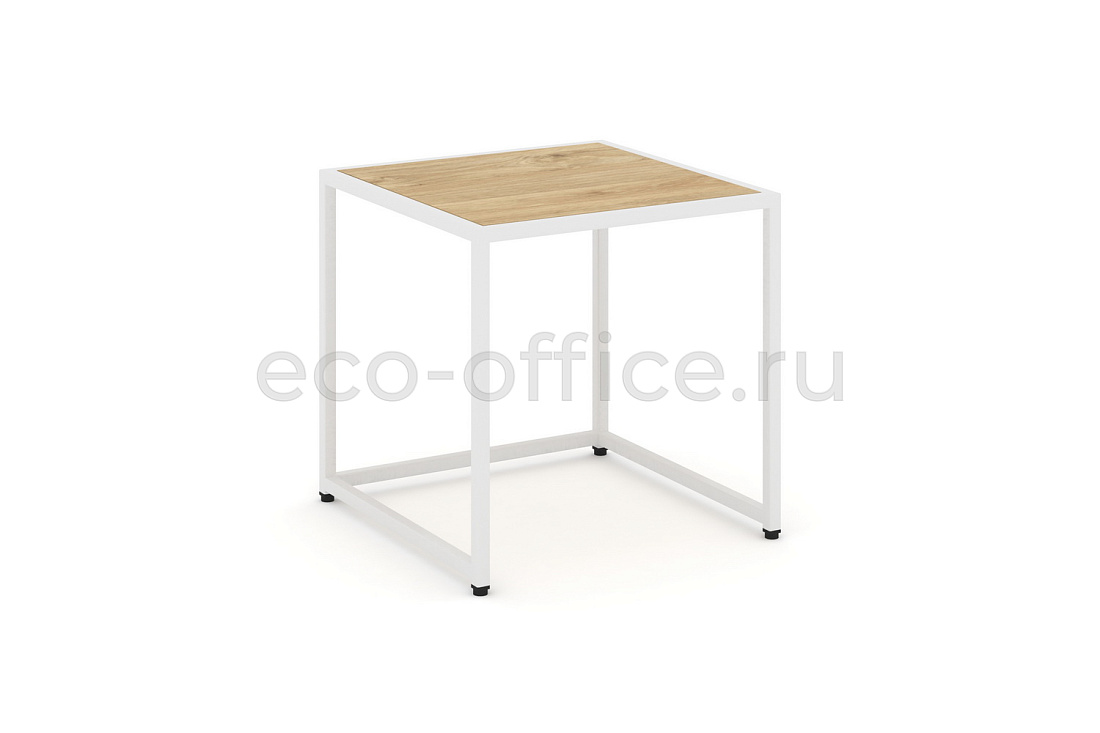 Стол журнальный LOFT VR.L-SJK-50 Тиквуд Светлый / Белый металл купить в Москве
