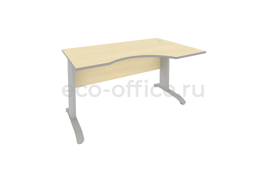 Стол криволинейный правый RIVA Metal ПЛ.СА-2 (R) Клён-металлик купить в Москве