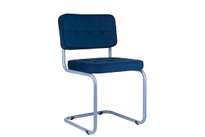 Конференц-кресло ECO-CHAIR COLOMBO Comfort CLM-05 Синий велюр / Синий пудровый металл фото