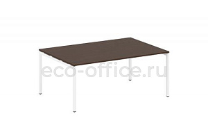 Стол переговорный (1 столешница) METAL SYSTEM QUATTRO 4x4 40БП.ПРГ-1.5 Венге Цаво / Белый металл фото