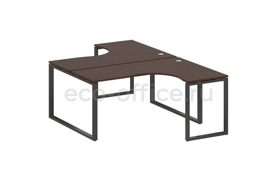 Рабочая станция криволинейная METAL SYSTEM STYLE БО.РАС-СА-2.4 Венге Цаво / Антрацит металл  стоимость