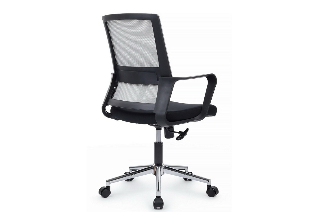 кресло rv chair mint m1029mbe серая сетка / чёрная ткань фото