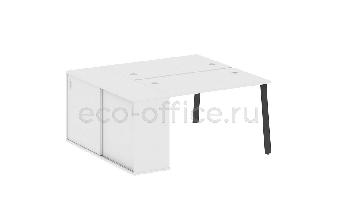 Рабочая станция с опорным шкафом-купе METAL SYSTEM STYLE БА.РС-СШК-1.2 Белый / Антрацит металл  стоимость