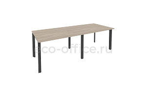 Стол переговорный (2 столешницы) ONIX O.MP-PRG-2.2 Дуб Аттик / Антрацит металл фото