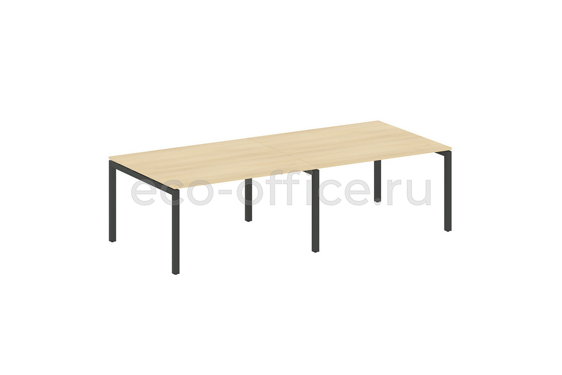 Стол переговорный (2 столешницы) METAL SYSTEM QUATTRO 5x5 50БП.ПРГ-2.3 Акация Лорка / Антрацит металл  стоимость