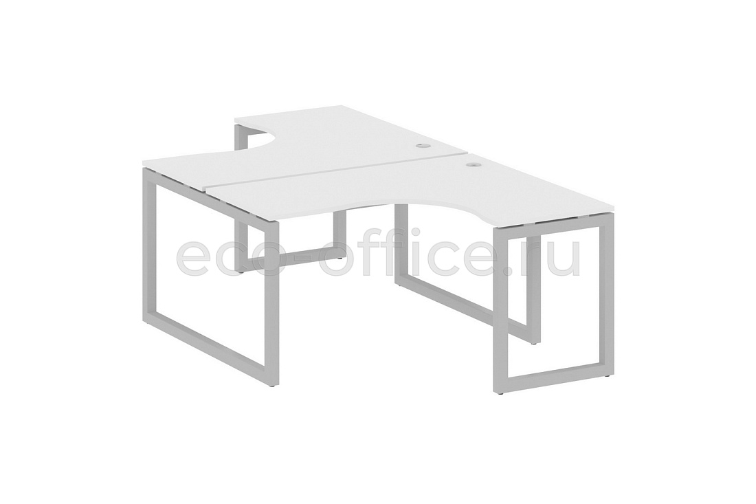 Рабочая станция криволинейная METAL SYSTEM QUATTRO 5x5 50БО.РАС-СА-2.3 Белый / Серый металл  стоимость