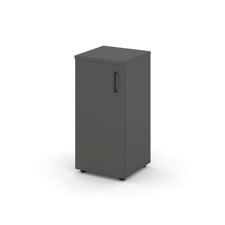 шкаф низкий узкий style project sn.stu.e-301(l) антрацит/черный ручки фото