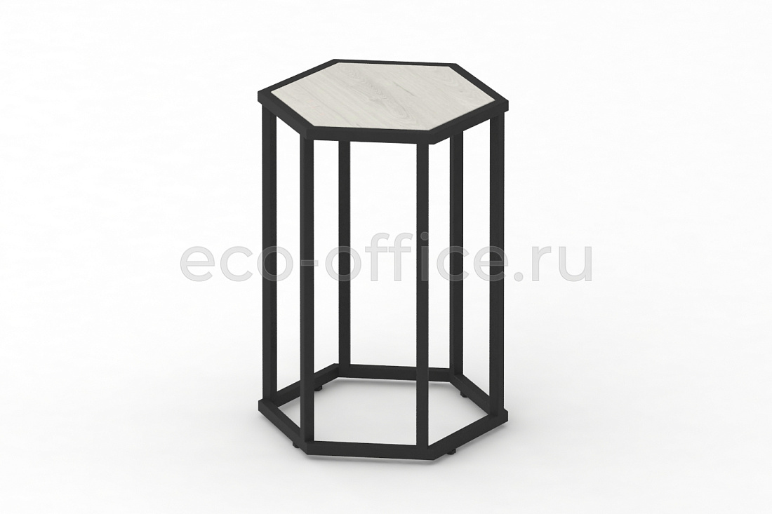Стол журнальный HEX-600 Дуб Наварра / Чёрный металл  стоимость